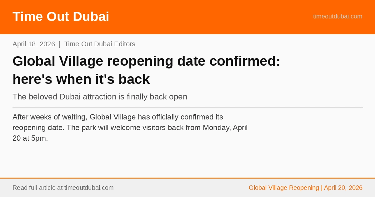 Time Out Dubai clipping