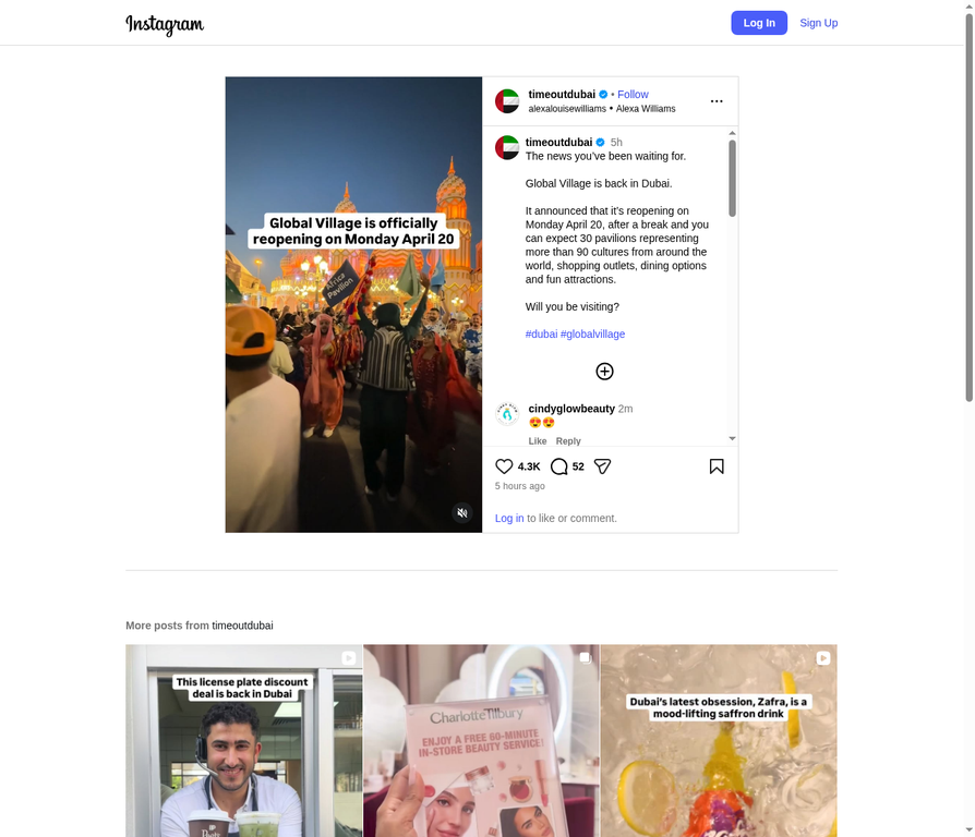 Time Out Dubai Instagram